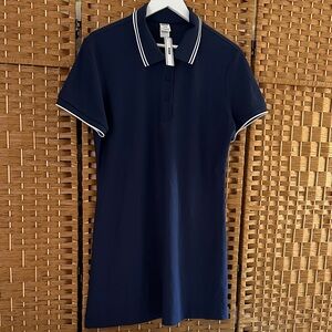 PINK Victoria's Secret Navy Polo with White Accents